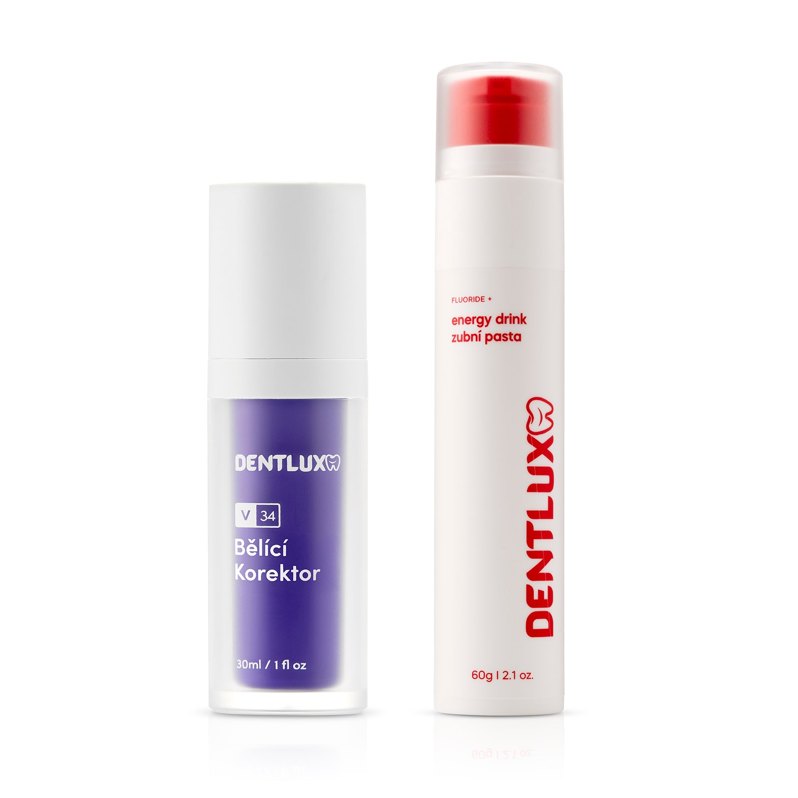 Dentlux V34 bieliaci korektor + ochutená zubná pasta
