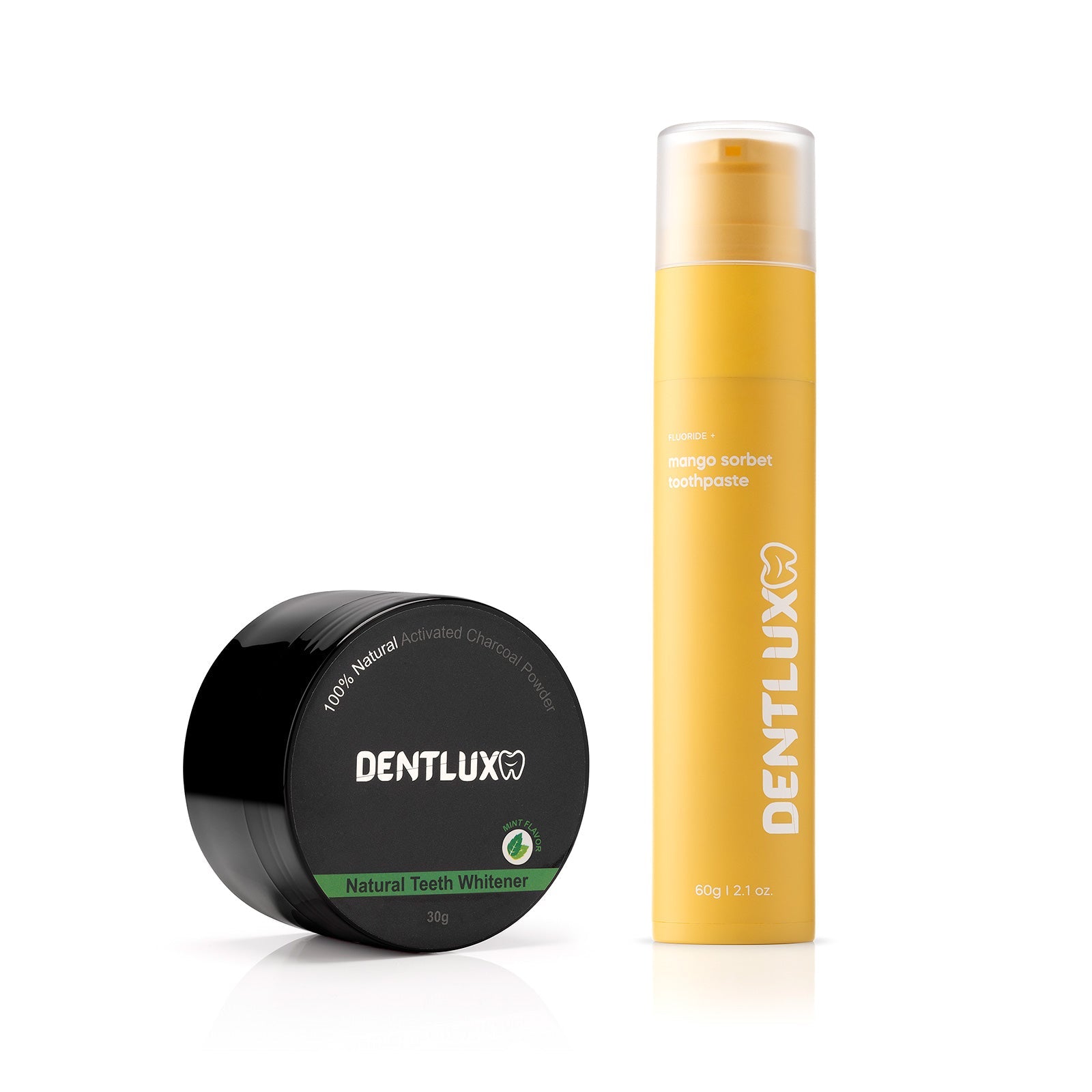 Dentlux bieliaci púder na zuby + ochutená zubná pasta