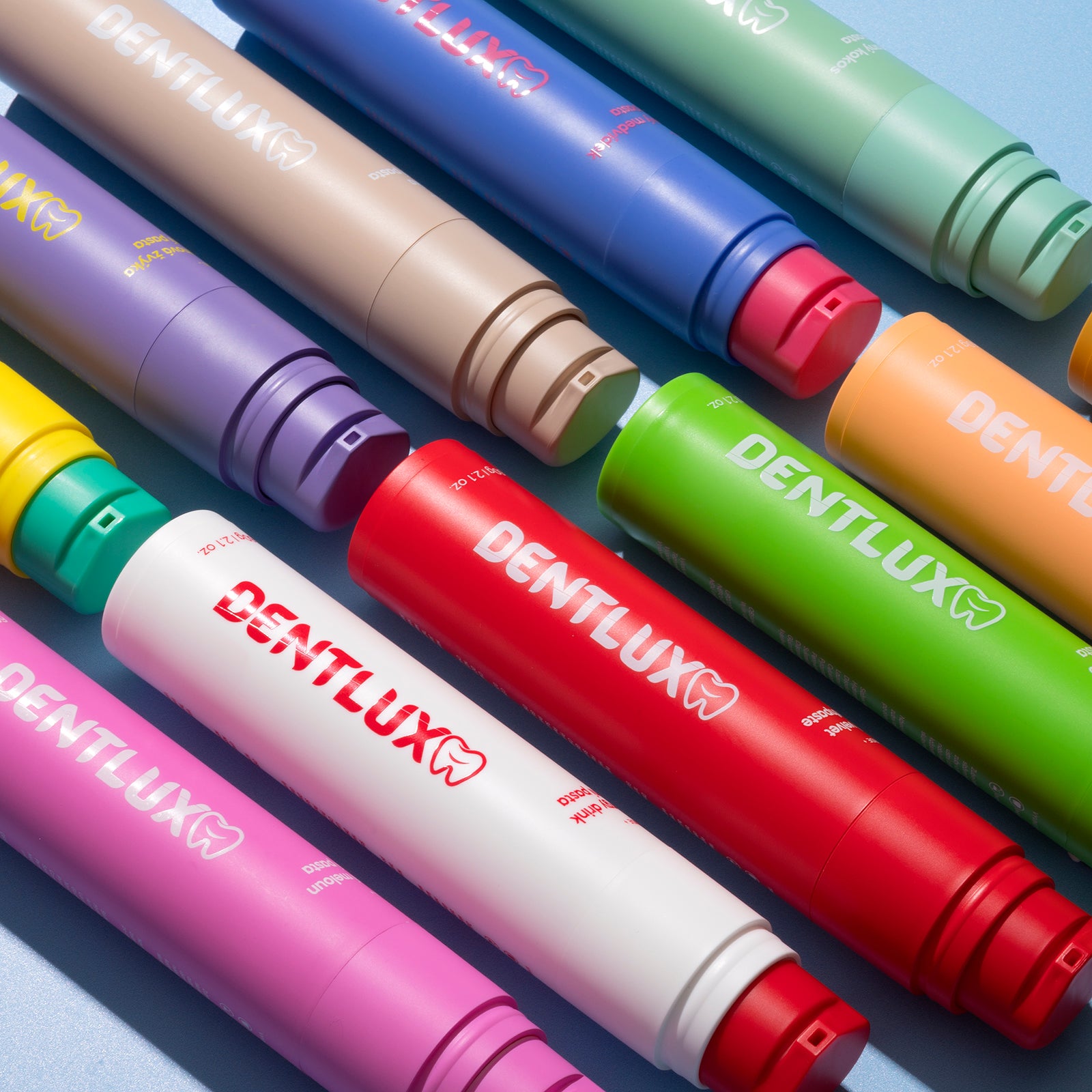 Dentlux balíček 12 ochutených zubných pást + 4 nanokefky zadarmo